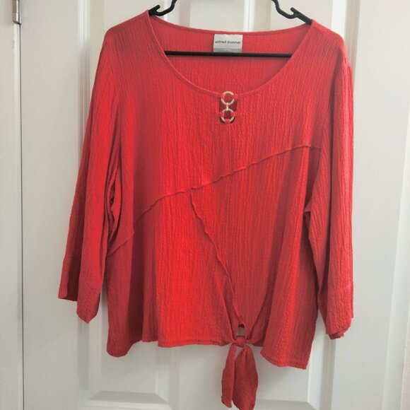 Red Blouse Alfred Dunner - size Large - soft fabric - Picture 1 of 4